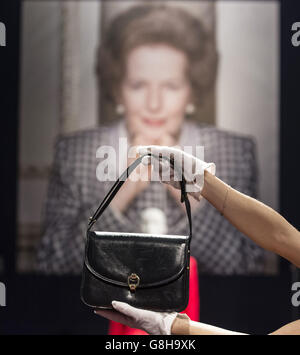 Frau Thatcher Sammlung Immobilienverkauf Stockfoto