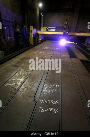 Forth Road Bridge Schließung Stockfoto