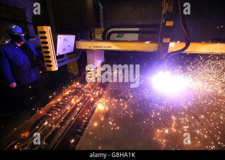 Forth Road Bridge Schließung Stockfoto