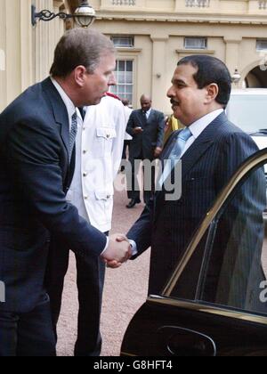 König Hamed bin Isa Al Khalifa - Buckingham Palace Stockfoto