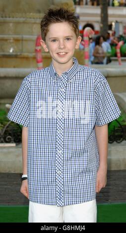 Premiere - Charlie und die Schokoladenfabrik - Leicester Square. Freddie Highmore. Stockfoto