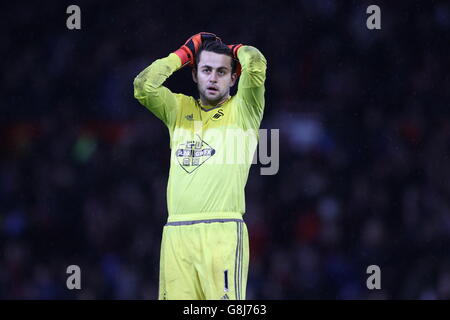 Manchester United / Swansea City - Barclays Premier League - Old Trafford. Swansea City Torwart Lukasz Fabianski Stockfoto