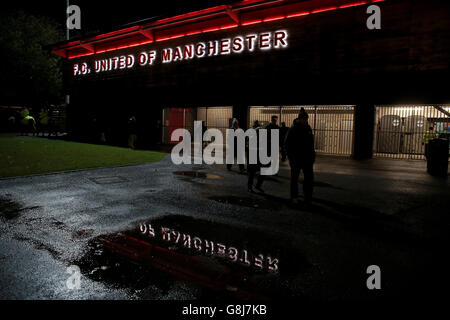 Ein Überblick über den FC United von Manchester's Ground Broadhurst Parken Stockfoto