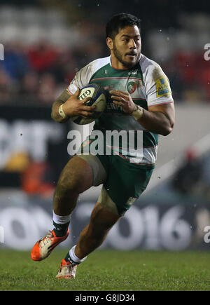 Leicester Tigers' Manu Tuilag während des European Champions Cup, Pool Four Spiel in der Welford Road, Leicester. Stockfoto