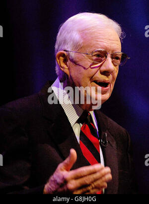 Ex-Präsident Jimmy Carter während der bibelstunde. Der Baptist World Congress findet alle fünf Jahre statt, wenn Mitglieder der Baptist World Alliance sich treffen, um als Baptist Christen zu beten und zu teilen. Die BWA wurde auf dem ersten Baptist World Congress in London im Juli 1905 gegründet. Stockfoto
