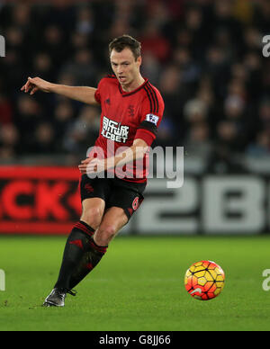 Swansea City / West Bromwich Albion - Barclays Premier League - Liberty Stadium. Jonny Evans von West Bromwich Albion Stockfoto