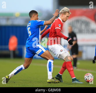 Colchester United gegen Charlton Athletic - Emirates-FA-Cup - 3. Runde - Colchester Community Stadium Stockfoto