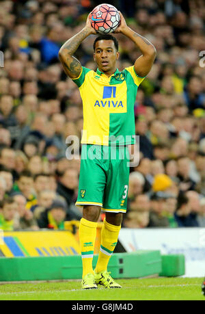 Norwich City / Manchester City - Emirates FA Cup - Dritte Runde - Carrow Road. Andre Wisdom, Stadt Norwich. Stockfoto