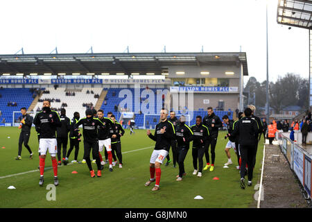 Colchester United gegen Charlton Athletic - Emirates-FA-Cup - 3. Runde - Colchester Community Stadium Stockfoto