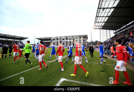 Colchester United gegen Charlton Athletic - Emirates-FA-Cup - 3. Runde - Colchester Community Stadium Stockfoto