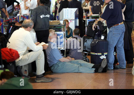 Gate Gourmet-Streik Stockfoto