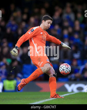 Chelsea gegen Scunthorpe Vereinigte Staaten - Emirates FA Cup - Dritte Runde - Stamford Bridge. Scunthorpe vereinte Torhüter Luke Daniels Stockfoto