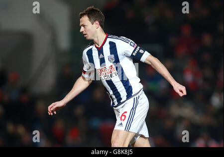 Bristol City / West Bromwich Albion - Emirates FA Cup - Dritte Runde Replay - Ashton Gate. Jonny Evans von West Bromwich Albion Stockfoto