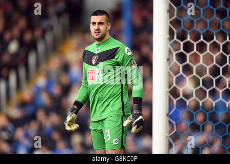 Portsmouth gegen AFC Bournemouth – Emirates FA Cup – vierte Runde – Fratton Park. AFC Bournemouth Torwart Adam Federici Stockfoto