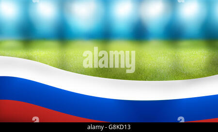 Russland Russische Stadion Flutlicht banner-3d render Stockfoto