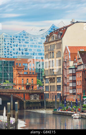 Deichstraße Hamburg Famouse Kanal Stockfoto