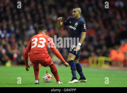 Liverpool gegen West Ham United - Emirates-FA-Cup - 4. Runde - Anfield Road Stockfoto