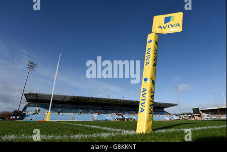 Exeter Chiefs / Saracens - Aviva Premiership - Sandy Park. Ein Blick auf Sandy Park vor dem Premiership-Spiel von Aviva zwischen Exeter Chiefs und Saracens. Stockfoto