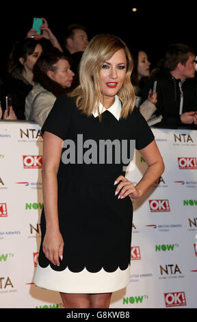 Caroline Flack bei der Ankunft bei den National Television Awards 2016 in der O2 Arena in London. DRÜCKEN Sie VERBANDSFOTO. Siehe PA Story Ntas. Bilddatum: Mittwoch, 20. Januar 2016. Bildnachweis sollte lauten: Yui Mok/PA Wire Stockfoto