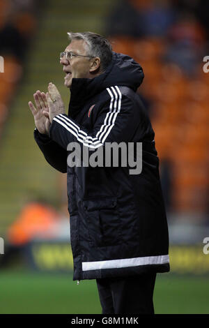 Blackpool – Sheffield United – Sky Bet League One – Bloomfield Road. Sheffield United Manager Nigel Adkins Stockfoto