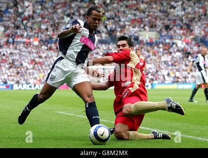 Fußball - FA Barclays Premiership - West Bromwich Albion / Portsmouth - The Hawthorns. Robert Earnshaw von West Bromwich Albion Stockfoto