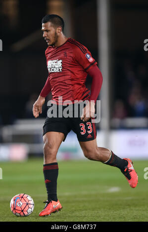 Peterborough United / West Bromwich Albion - Emirates FA Cup - vierte Runde Replay - ABAX Stadium. Jose Salomon Rondon von West Bromwich Albion Stockfoto
