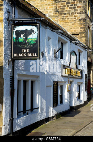 Der Black Bull Pub in den Marktplatz, Otley, West Yorkshire, England UK Stockfoto