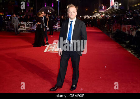 Toby Jones bei der Weltpremiere von Dad's Army am Odeon Leicester Square, London. DRÜCKEN Sie VERBANDSFOTO. Bilddatum: Dienstag, 26. Januar 2016. Bildnachweis sollte lauten: Ian West/PA Wire. Stockfoto