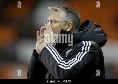 Blackpool – Sheffield United – Sky Bet League One – Bloomfield Road. Sheffield United Manager Nigel Adkins Stockfoto