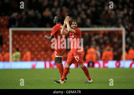 Liverpool gegen Stoke City - Capital One Cup - Halbfinale-Finale - Rückspiel - Anfield Road Stockfoto