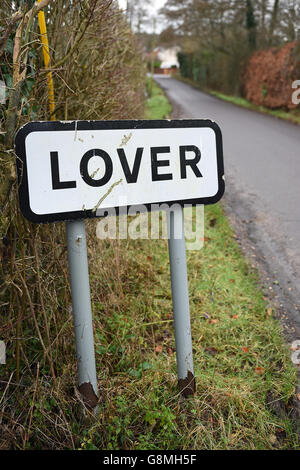 Geliebte Dorf Valentinstag Plädoyer Stockfoto