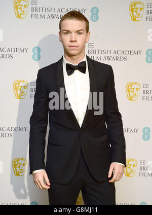 Will Poulter nimmt an der After Show Party für die EE British Academy Film Awards im Grosvenor House Hotel im Zentrum von London Teil. DRÜCKEN Sie VERBANDSFOTO. Bilddatum: Sonntag, 14. Februar 2016. Siehe PA Story SHOWBIZ BAFTAs. Bildnachweis sollte lauten: Ian West/PA Wire Stockfoto