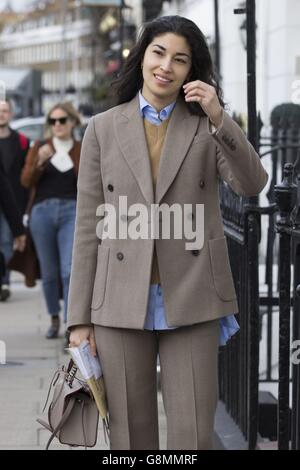 Street-Style Mode - London Fashion Woche AW2016 Stockfoto