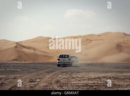 Jeep-Tour - Wahiba Sands, Oman. Stockfoto