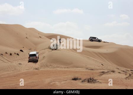 Jeep-Tour - Wahiba Sands, Oman. Stockfoto