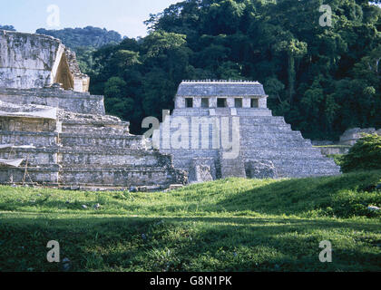 Mexiko. Palenque. Maya Stadt. 7.-8. c. Tempel der Inschriften. Funerary Denkmal Hanab-Kapal. Klassische Periode. Stockfoto