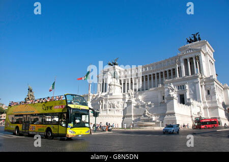 Piazza Venezia, Vittoriano, Denkmal für Vittorio Emanuele II, Rom, Italien, Europa Stockfoto