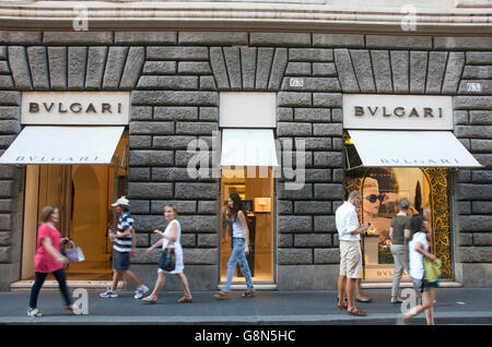 Bulgari speichern, Rom, Latium, Italien, Europa Stockfoto