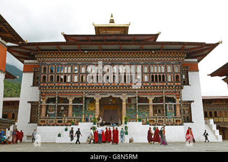 Tashichho Dzong, buddhistische Kloster, Thimphu, Bezirk von Thimphu, Bhutan Stockfoto