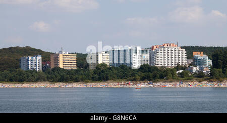 Hotels an der Küste, Misdroy Badeort Misdroy, Insel Wolin, Ostsee, Woiwodschaft Westpommern, Polen, Europa Stockfoto