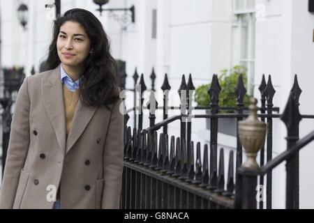 Street-Style Mode - London Fashion Woche AW2016 Stockfoto