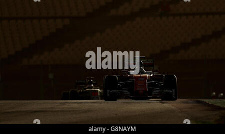 2016 Tests - erster Tag - Circuit de Catalunya. Ferrari Sebastian Vettel während des ersten Testtages auf dem Circuit de Catalunya, Barcelona. Stockfoto