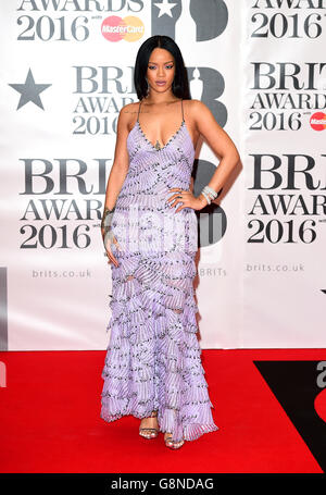 Brit Awards 2016 - Ankünfte - London Stockfoto