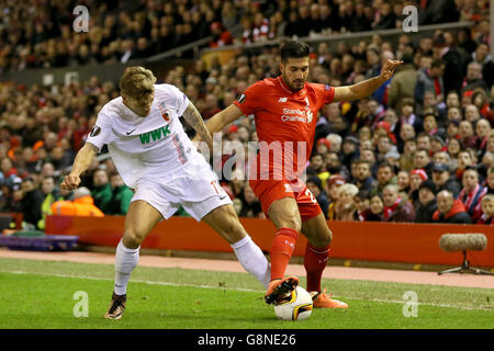 Liverpool V FC Augsburg - UEFA Europa League - Runde der letzten 32 - Rückspiel - Anfield Road Stockfoto