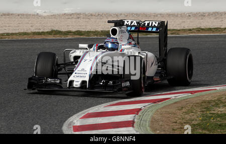 2016 Tests - erster Tag - Circuit de Catalunya. Williams' Valtteri Bottas während des ersten Testtages auf dem Circuit de Catalunya, Barcelona. Stockfoto