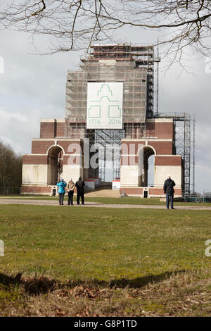 Das Thiepval Memorial für die Vermissten der Somme in Nordfrankreich. Stockfoto