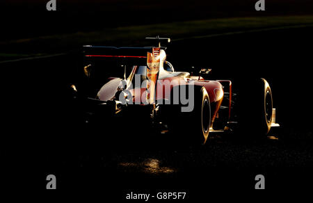 Ferrari Sebastian Vettel während des zweiten Testtages vor der Formel-1-Saison 2016 auf dem Circuit de Catalunya, Barcelona. Stockfoto