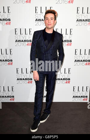 Nick Grimshaw nahm an den Elle Style Awards 2016 in der Tate Britain in Millbank, London, Teil. DRÜCKEN SIE VERBANDSFOTO. Bilddatum: Dienstag, 23. Februar 2016. Das Foto sollte lauten: Ian West/PA Wire Stockfoto