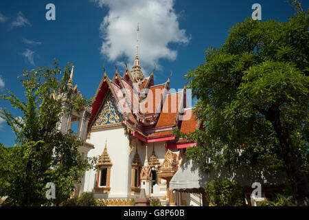 der Wat Burapharam Tempel in der Stadt Surin im Isan in Thailand. Stockfoto