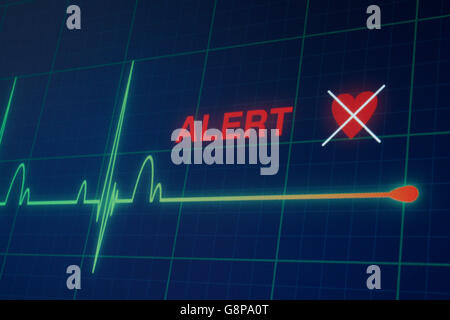 Herz schlägt EKG auf dem monitor Stockfoto